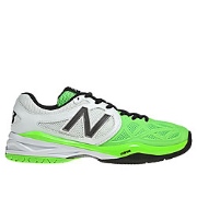 Men's Court New Balance 996 White with Neon Green & Black Q70k7094